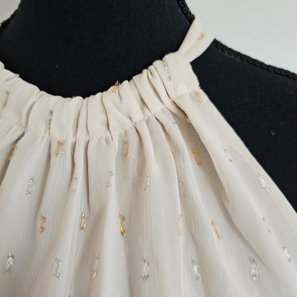 NWT Modcloth Illuminated Elegance Chiffon Halter Maxi Dress, Size L - Picture 10 of 16